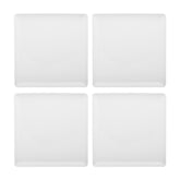 Porcelain Santa Monica 6" x 6" Square White Porcelain Plate (Set of 4)